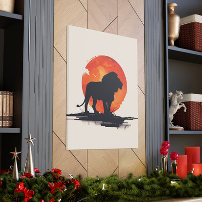 Lion Digital Illustration Canvas Gallery Wraps