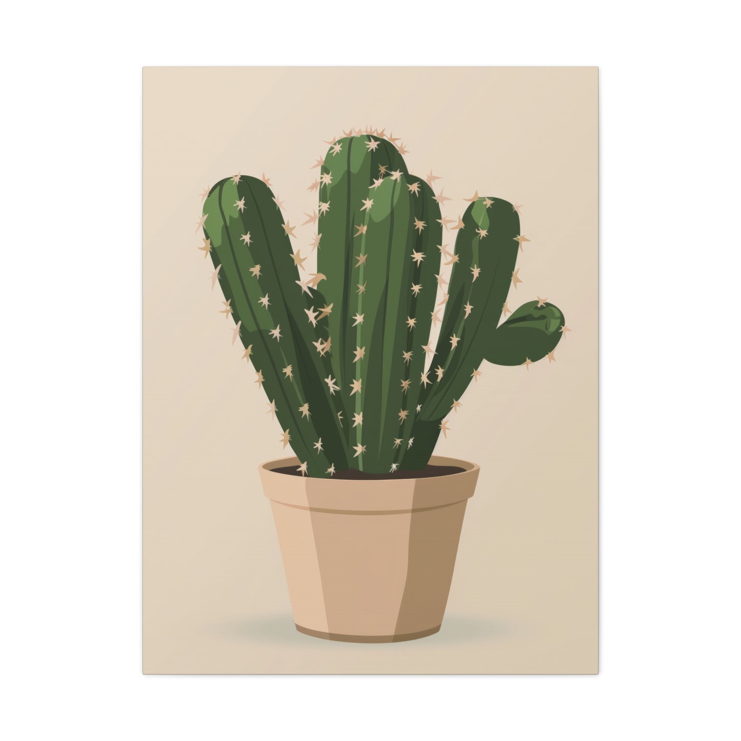 Cactus Plant - Illustration Canvas Gallery Wraps