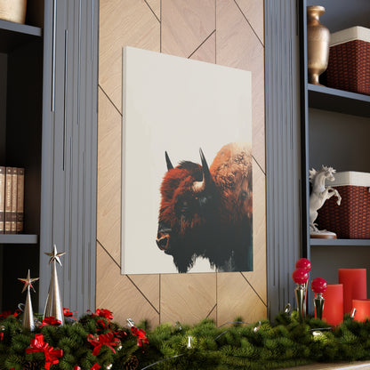 Bison - Illustration Canvas Gallery Wraps