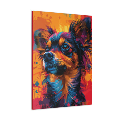 Chihuahua Dog - Abstract Illustration Canvas Gallery Wraps