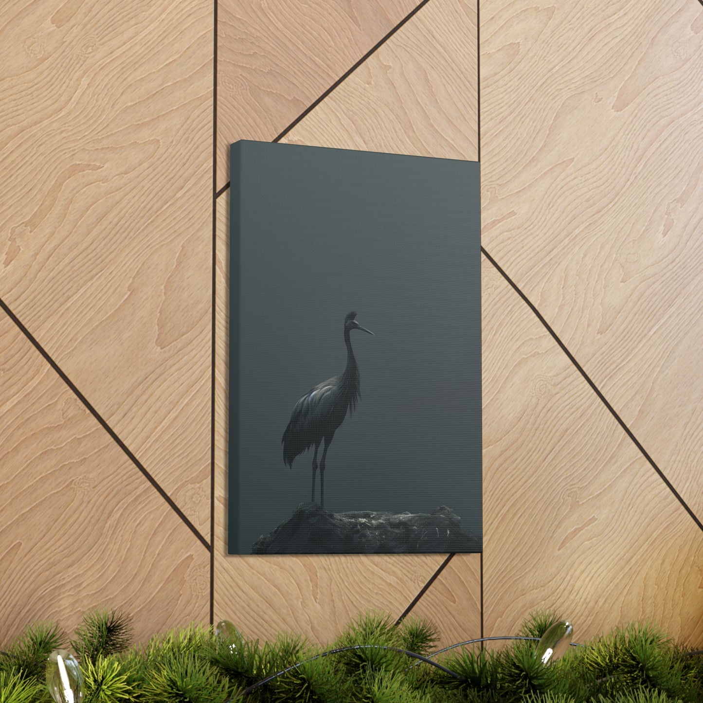 Egret Digital Illustration Canvas Gallery Wraps