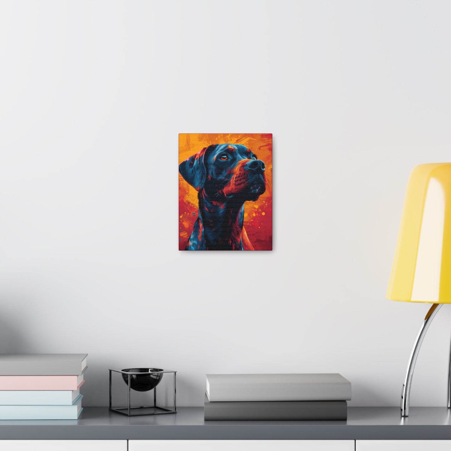 Rottweiler Dog - Abstract Illustration Canvas Gallery Wraps