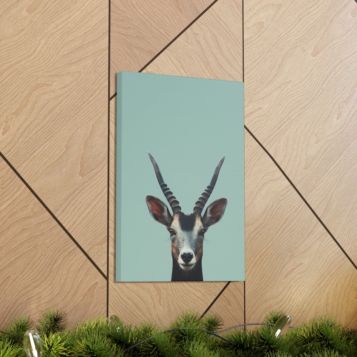 Antelope with Antlers Digital Illustration Canvas Gallery Wraps