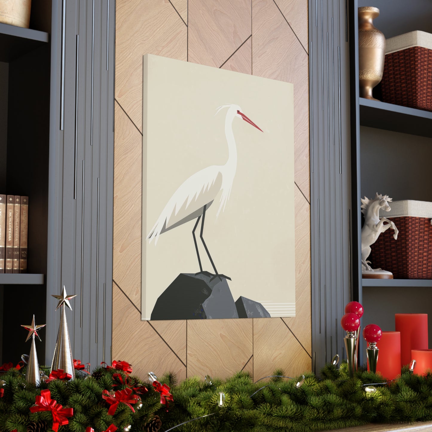 Stork Digital Illustration Canvas Gallery Wraps