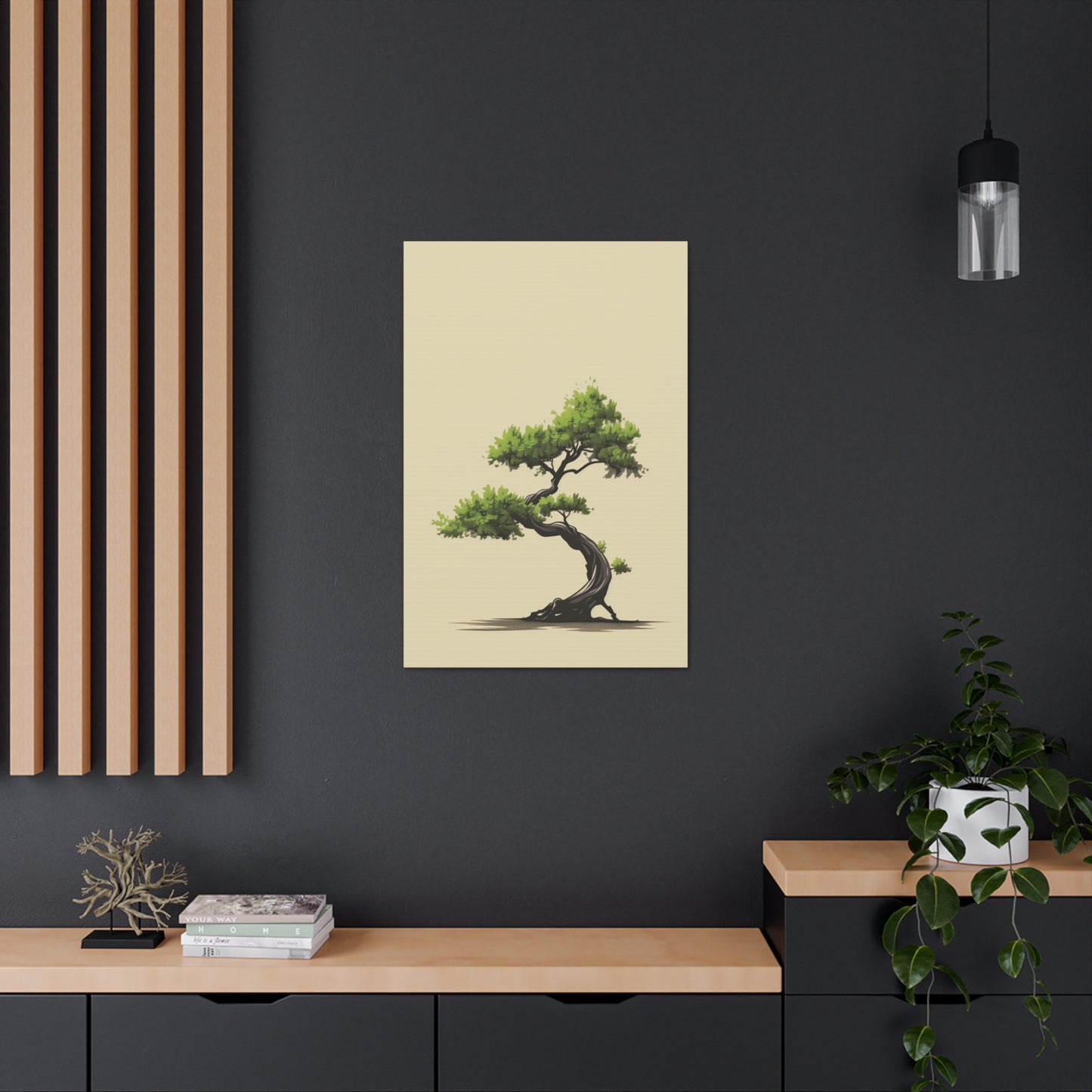 Bonsai Tree - Illustration Canvas Gallery Wraps