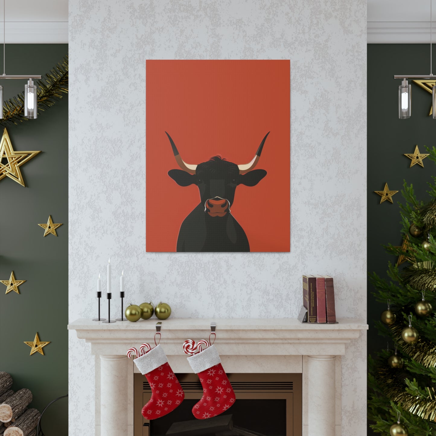 Bull Digital Illustration Canvas Gallery Wraps