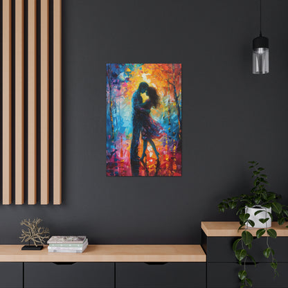 Couple - Leonid Afremov Style Digital Oil Painting Canvas Gallery Wraps