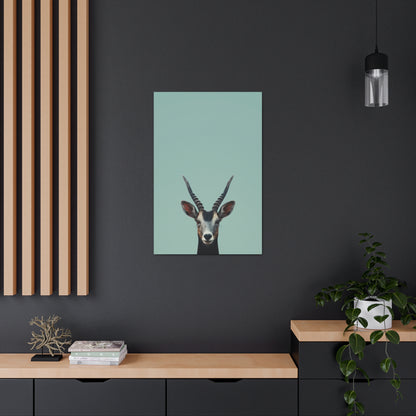 Antelope with Antlers Digital Illustration Canvas Gallery Wraps