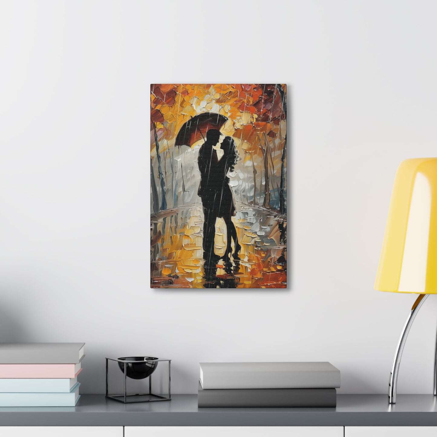 Couple - Leonid Afremov Style Digital Oil Painting Canvas Gallery Wraps