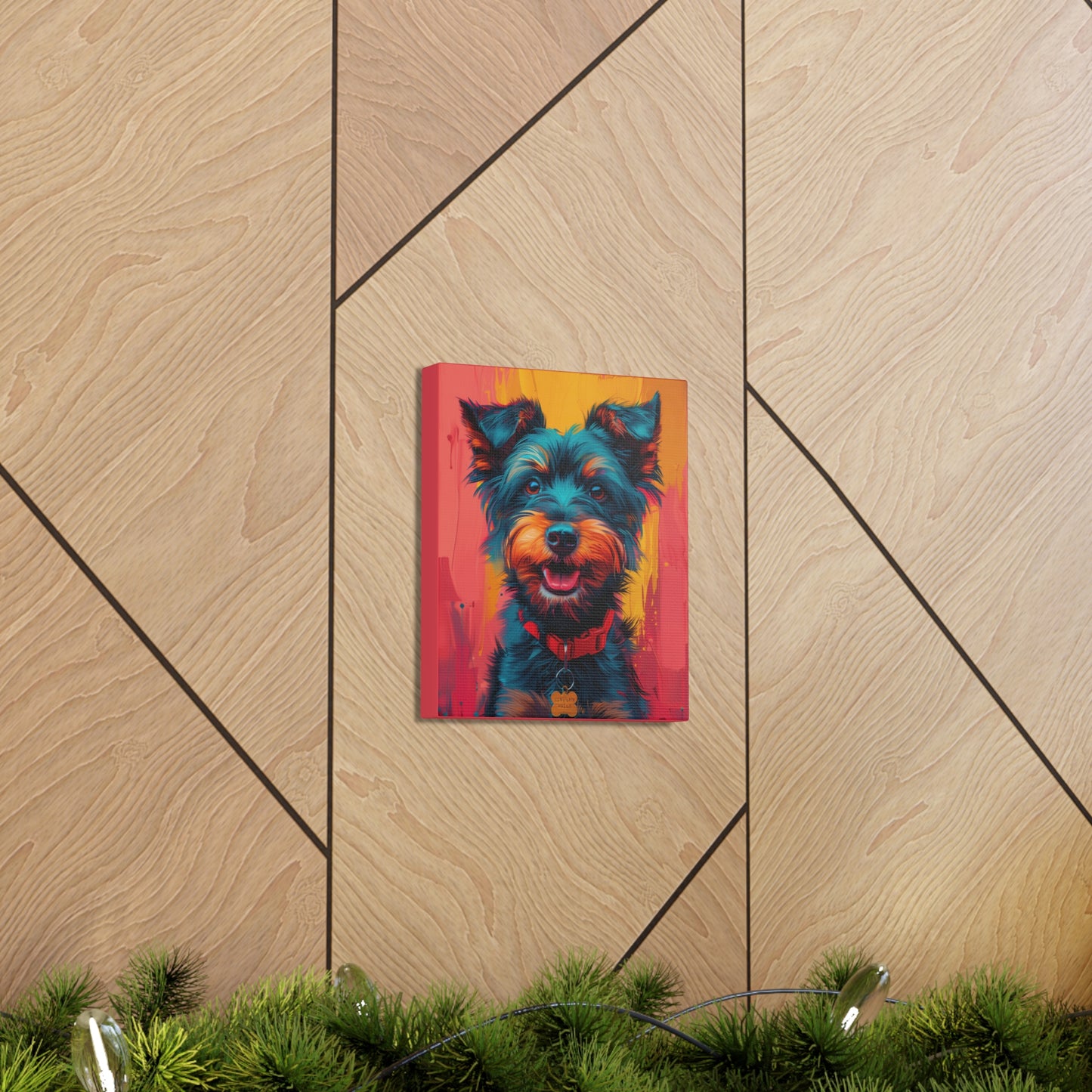 Terrier Dog - Abstract Illustration Canvas Gallery Wraps