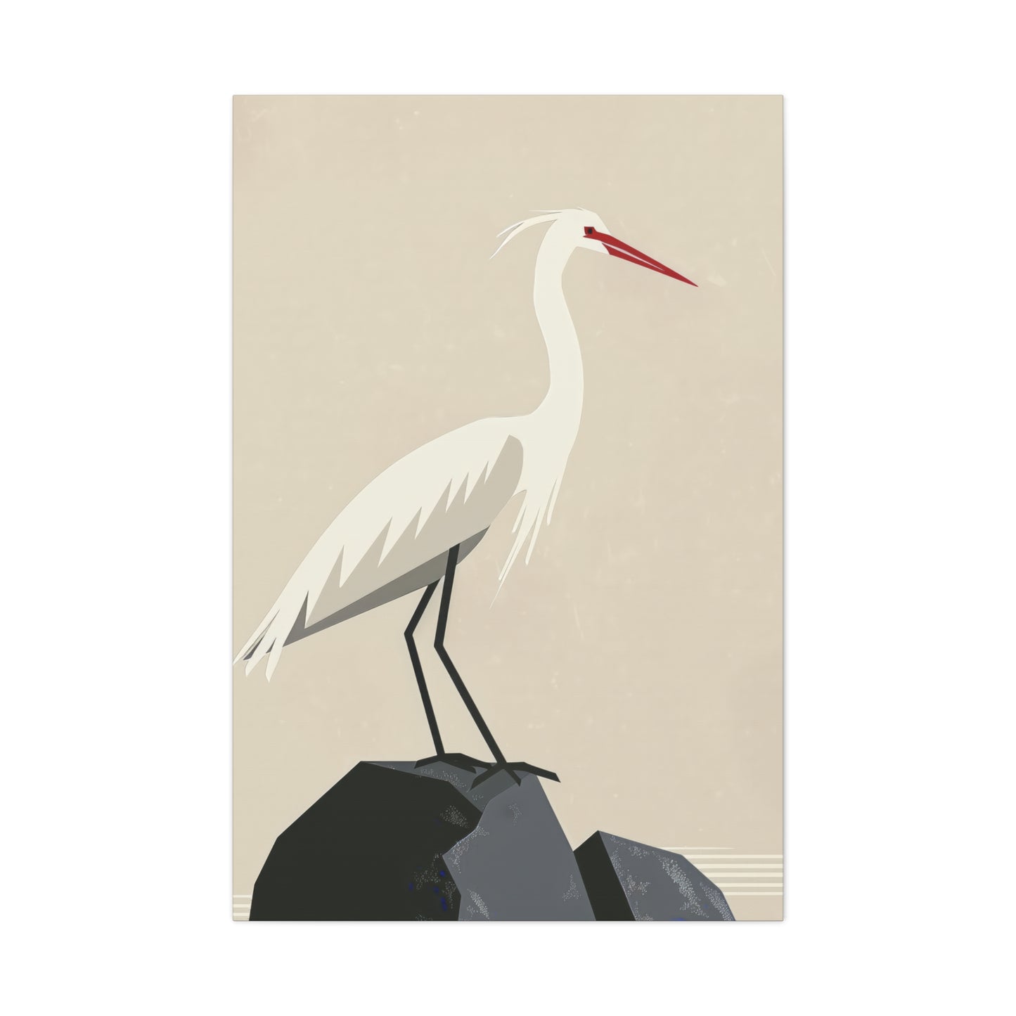 Stork Digital Illustration Canvas Gallery Wraps