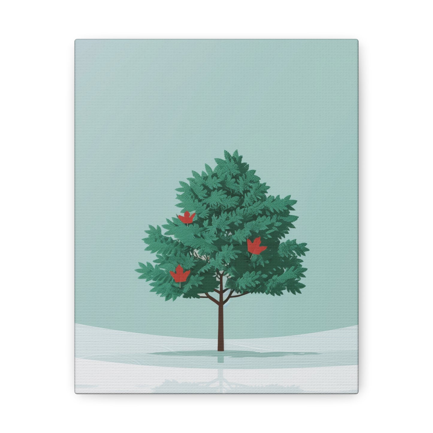 Maple Tree in Winter - Illustration Canvas Gallery Wraps