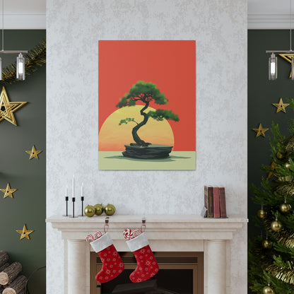 Bonsai Tree - Illustration Canvas Gallery Wraps