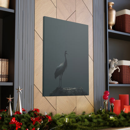 Egret Digital Illustration Canvas Gallery Wraps