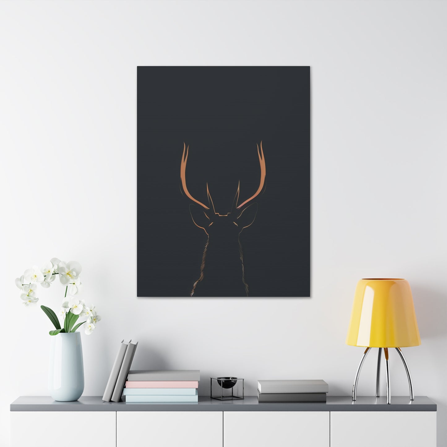 Reindeer antlers  Digital Illustration Canvas Gallery Wraps