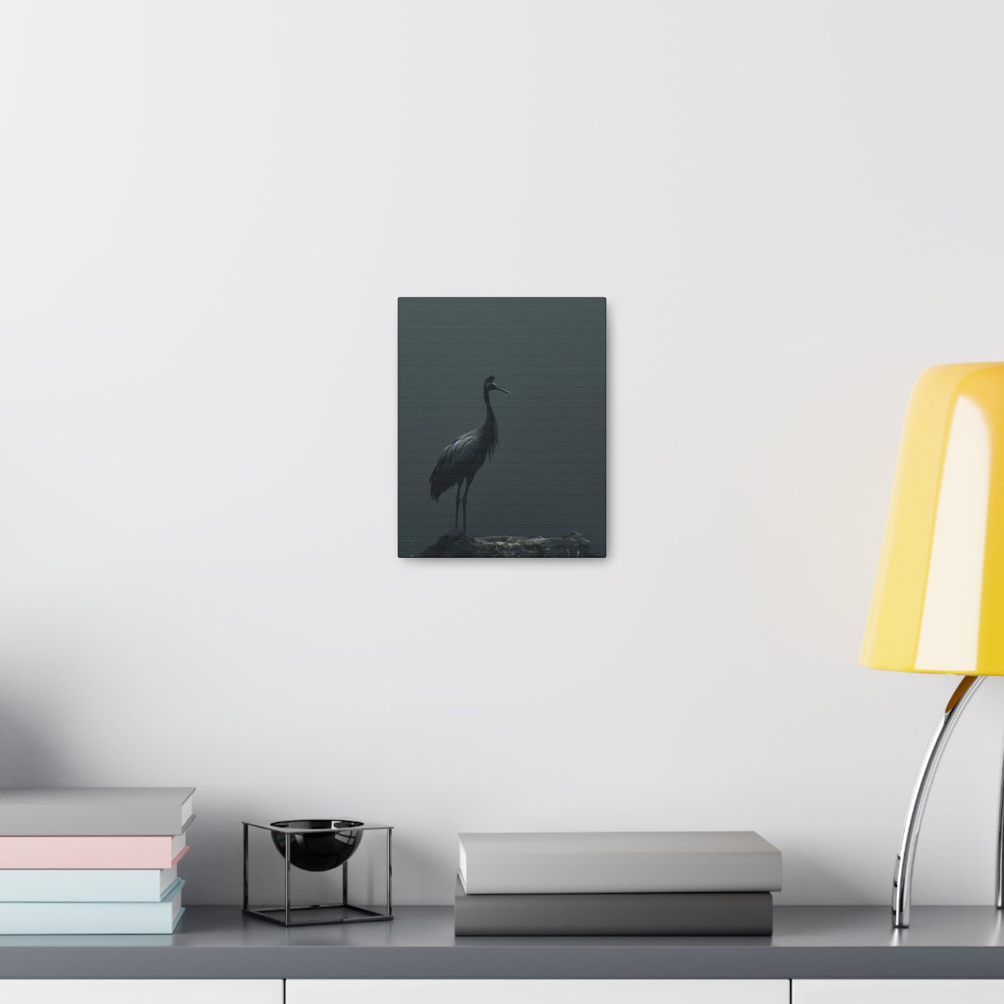 Egret Digital Illustration Canvas Gallery Wraps