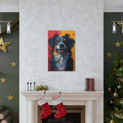 Border Collie Dog - Illustration Canvas Gallery Wraps