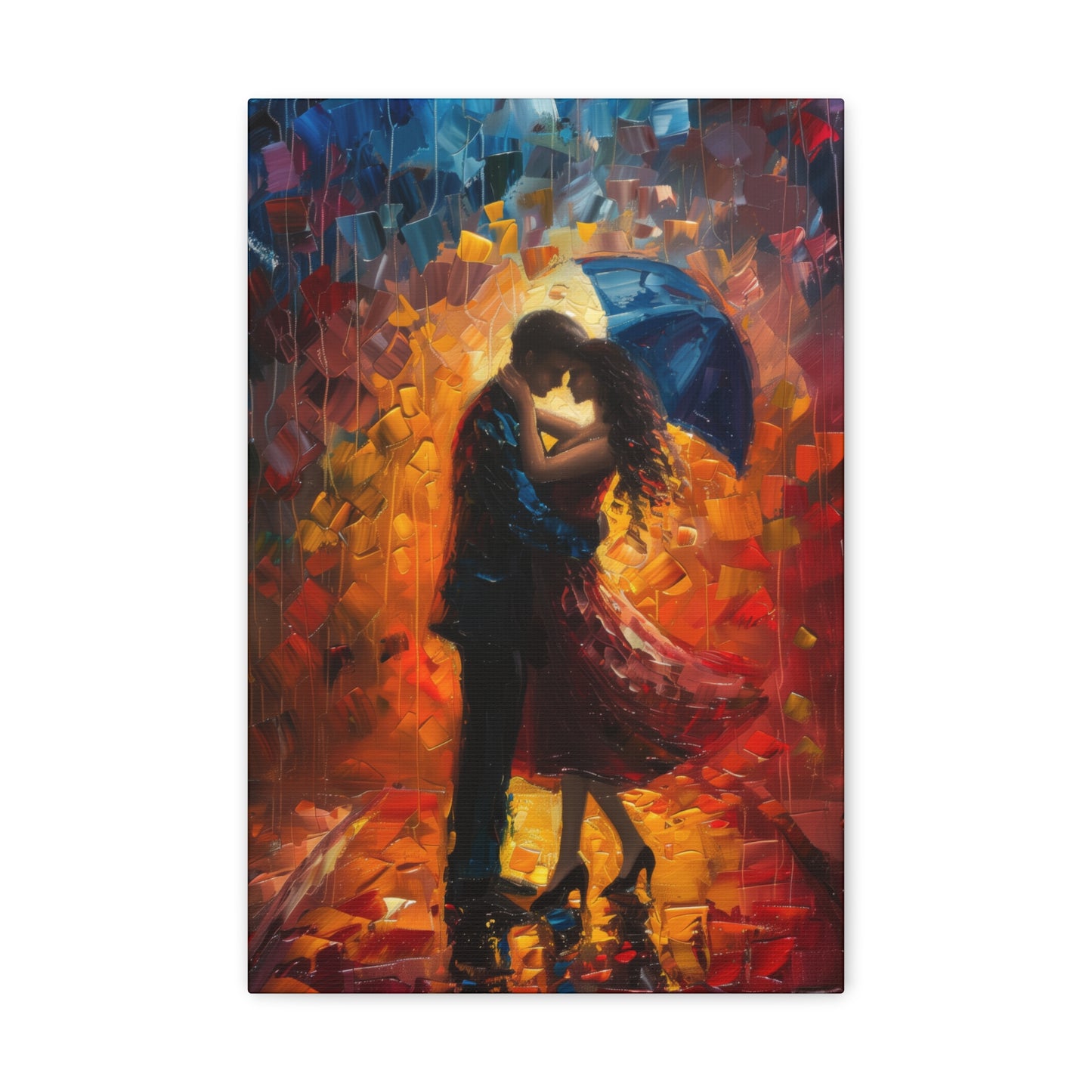 Couple - Leonid Afremov Style Digital Oil Painting Canvas Gallery Wraps