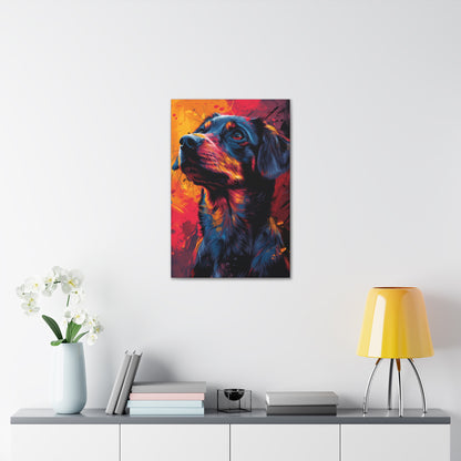 Labrador Dog - Abstract Illustration Canvas Gallery Wraps