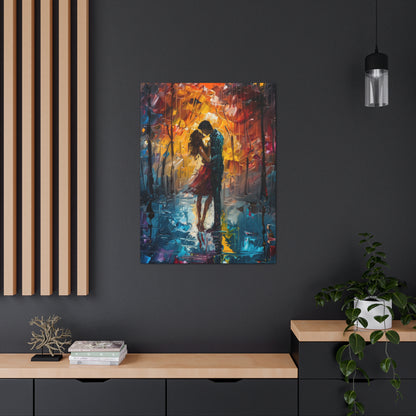 Couple - Leonid Afremov Style Digital Oil Painting Canvas Gallery Wraps