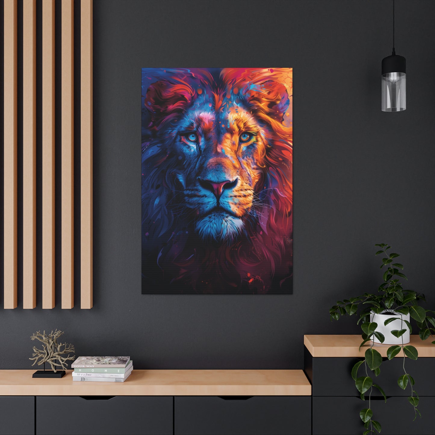 Lion - Illustration  Canvas Gallery Wraps