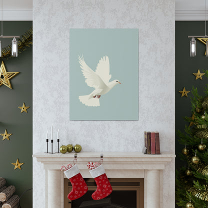 White Dove Digital Illustration Canvas Gallery Wraps