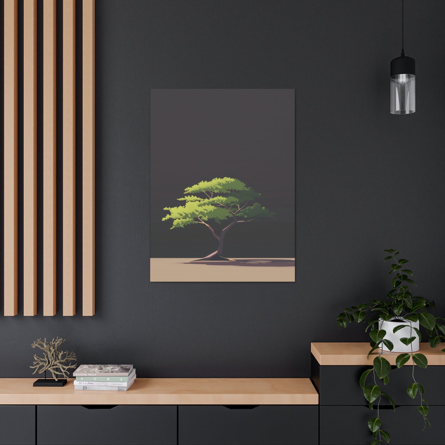 Bonsai Tree - Illustration Canvas Gallery Wraps