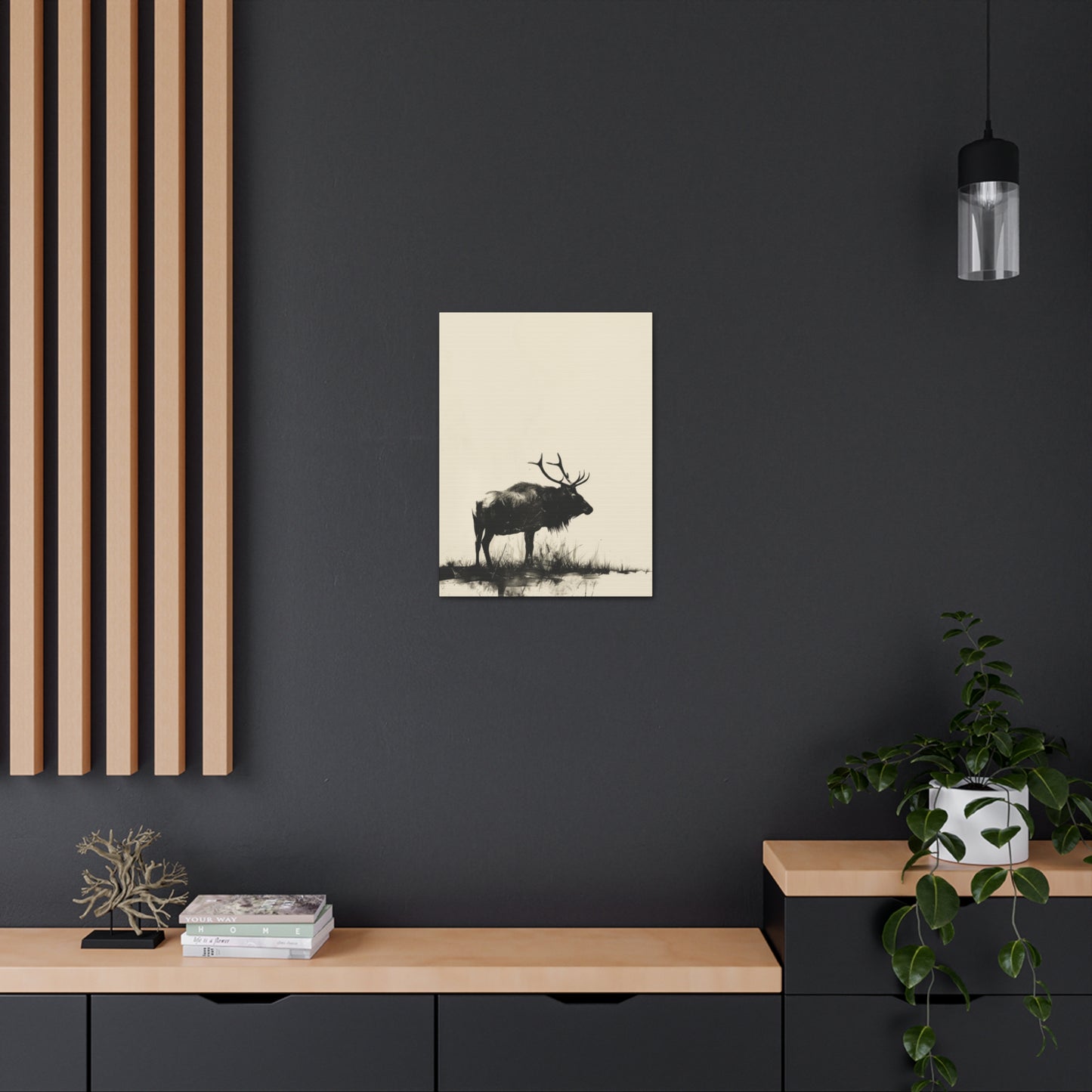 Moose Digital Illustration Canvas Gallery Wraps