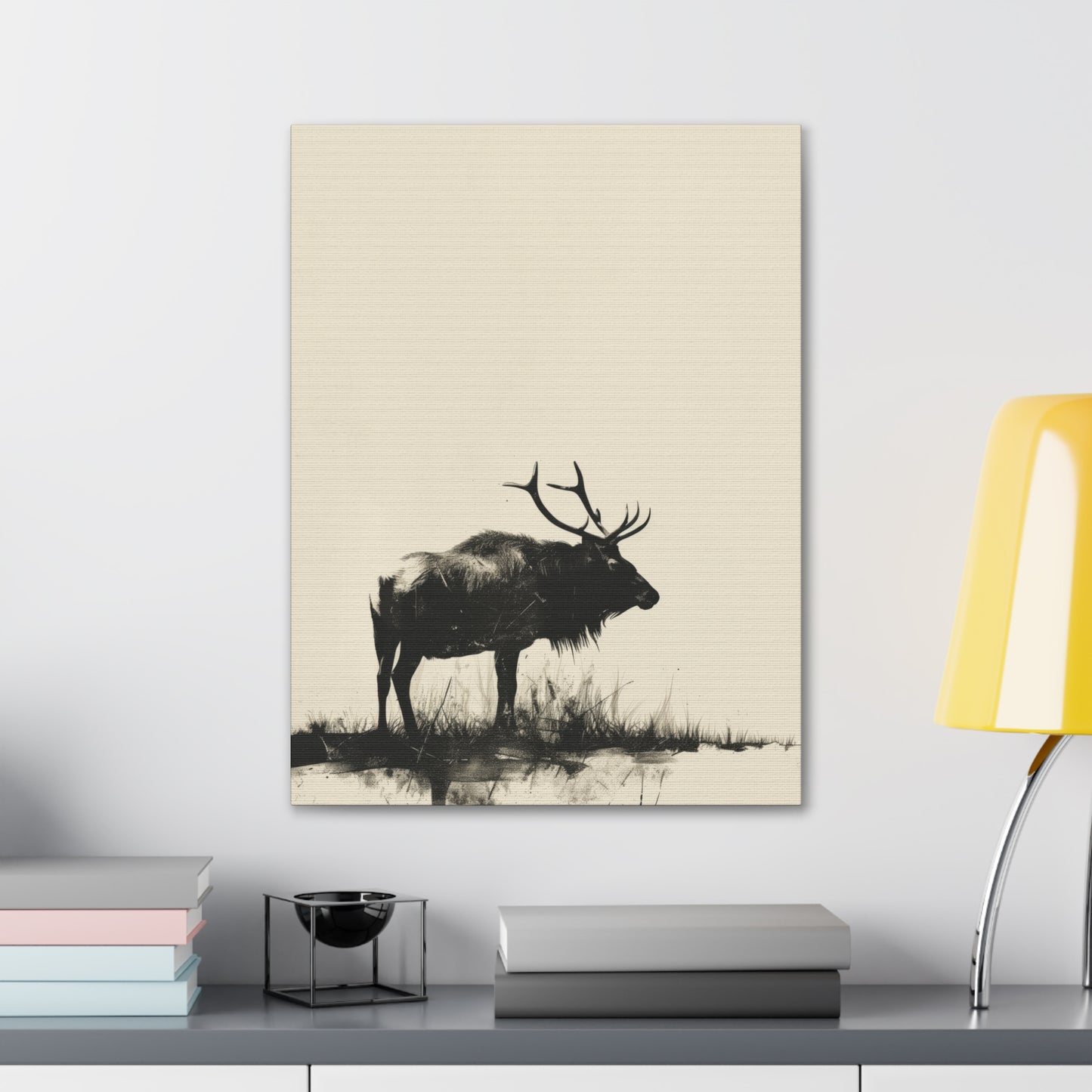 Moose Digital Illustration Canvas Gallery Wraps