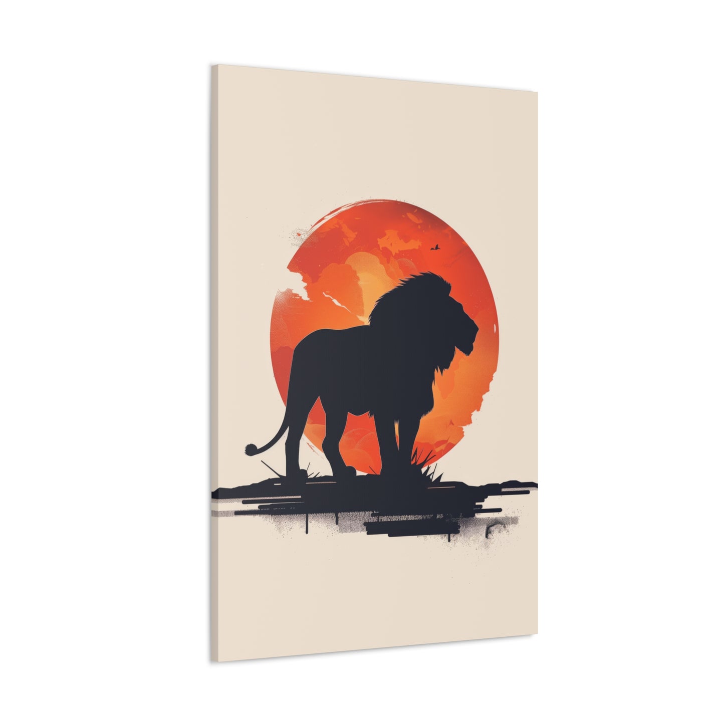 Lion Digital Illustration Canvas Gallery Wraps