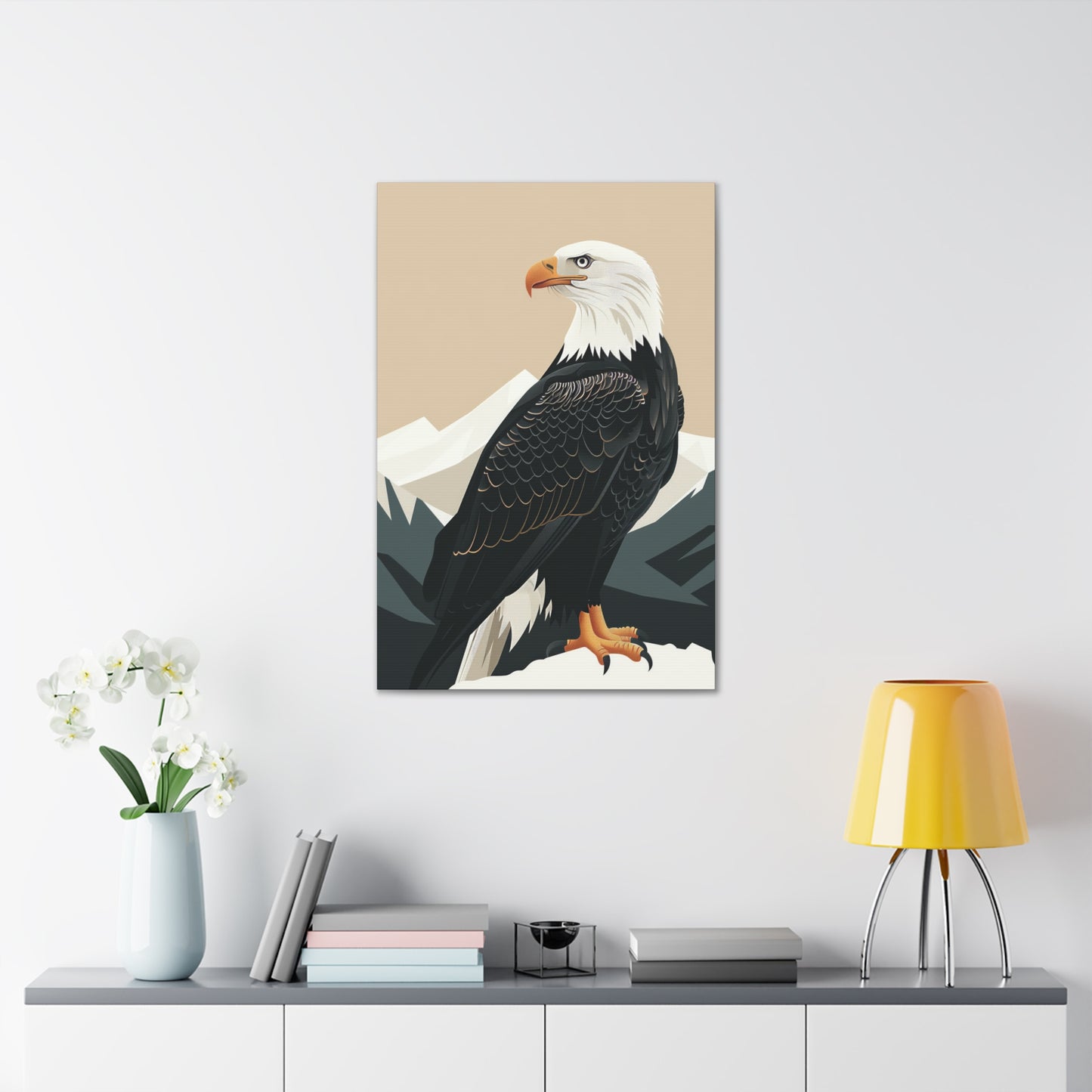 Bald Eagle Digital Illustration Canvas Gallery Wraps