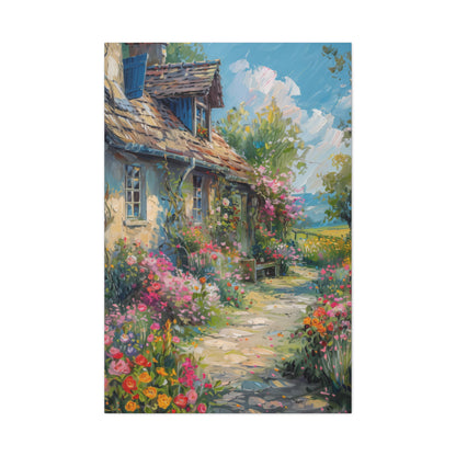 French country side whimsical Digital Oil Painting Print Canvas Gallery Wraps