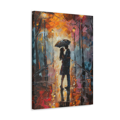 Couple - Leonid Afremov Style Digital Oil Painting Canvas Gallery Wraps