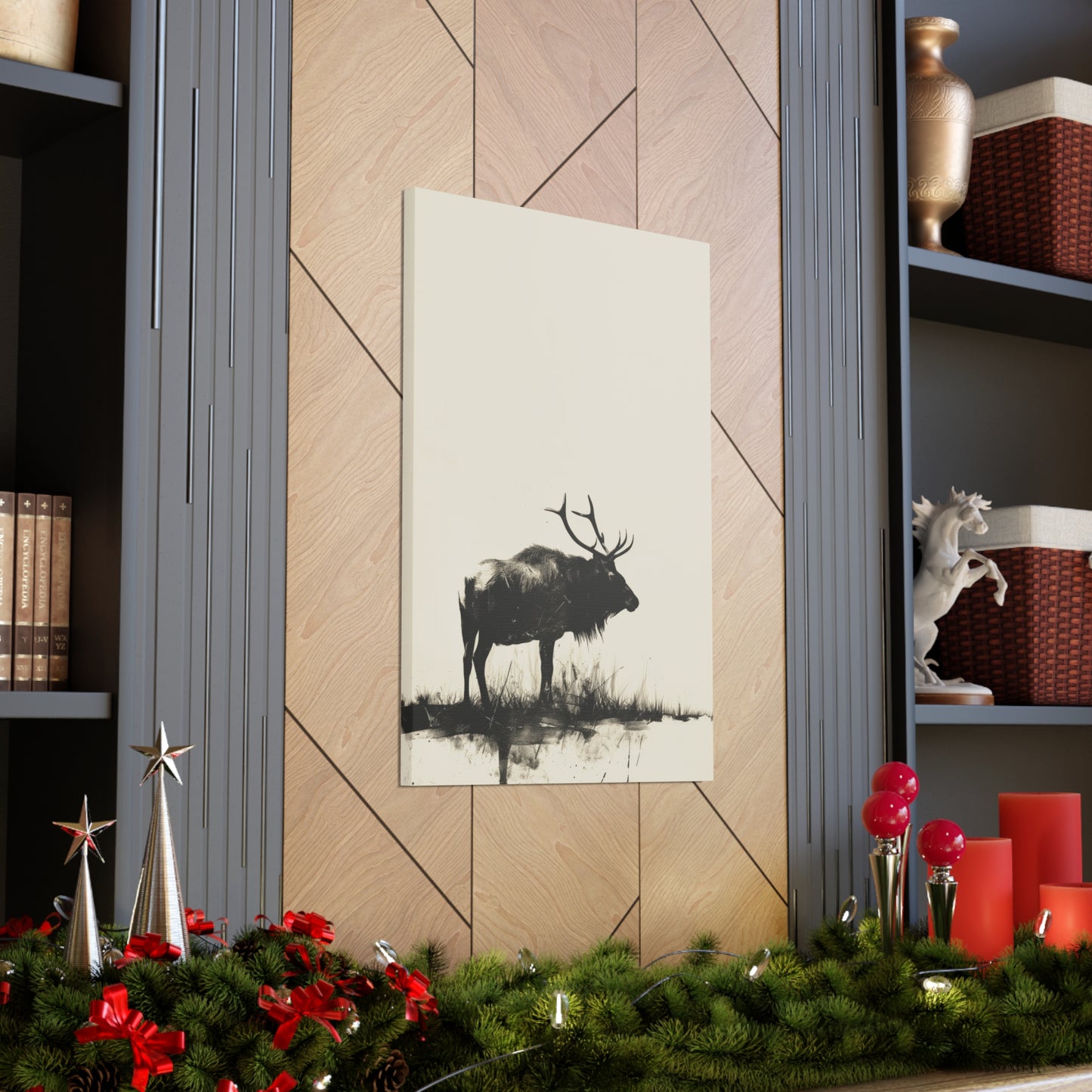 Moose Digital Illustration Canvas Gallery Wraps