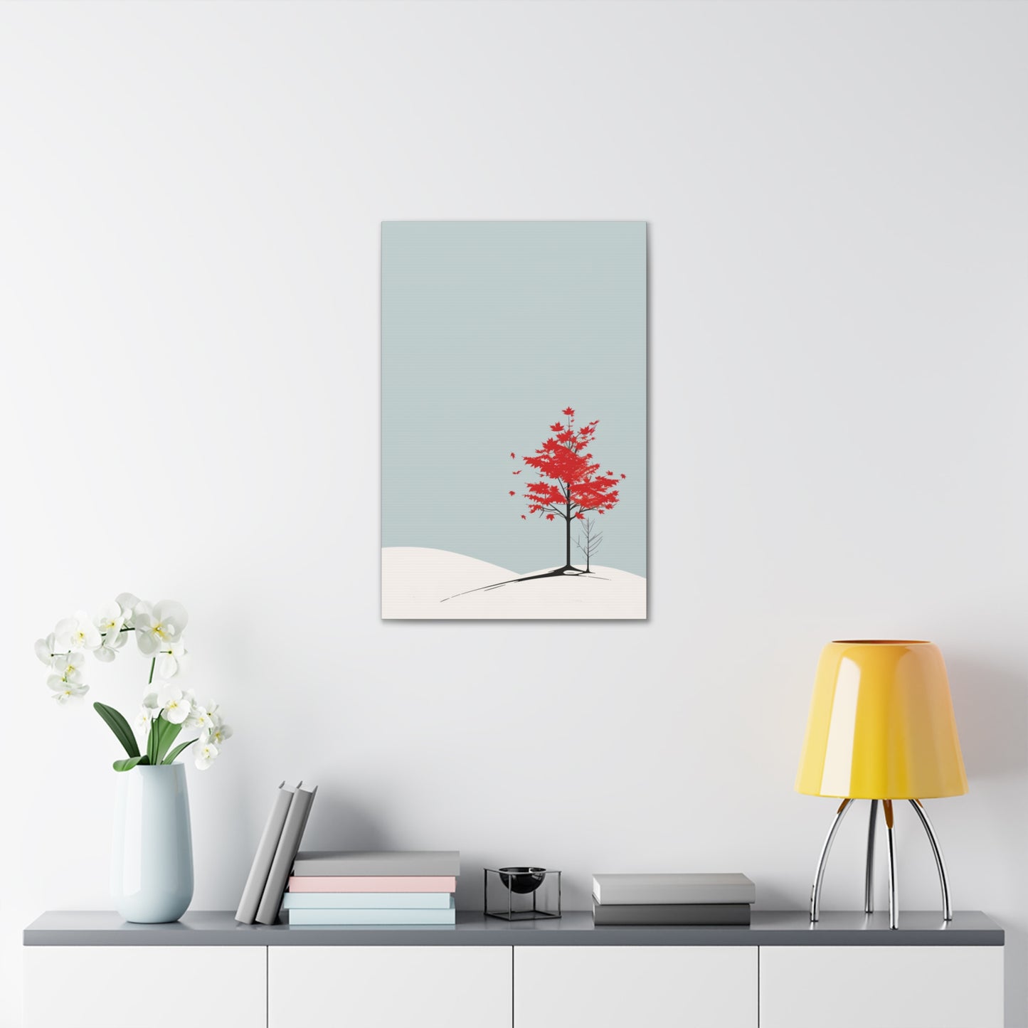 Maple Tree in Winter - Illustration Canvas Gallery Wraps