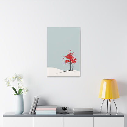 Maple Tree in Winter - Illustration Canvas Gallery Wraps