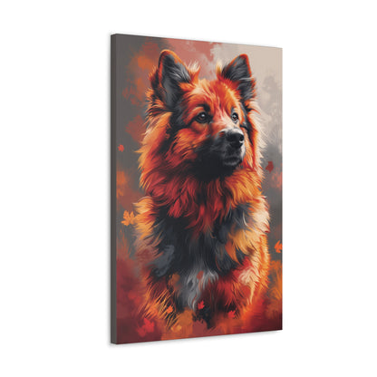 Papillon Dog - Abstract Illustration Canvas Gallery Wraps