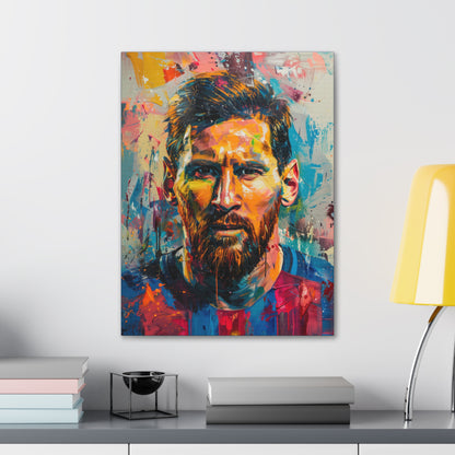 Lionel Messi - Abstract Digital Painting Canvas Gallery Wraps