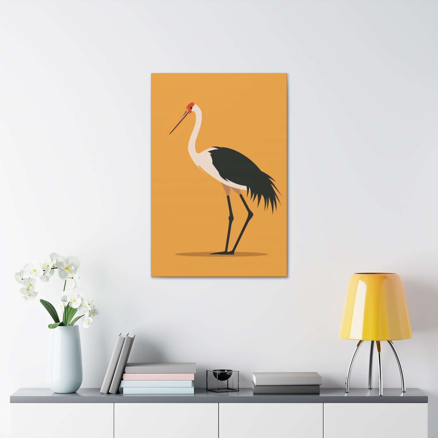 Stork Digital Illustration Canvas Gallery Wraps