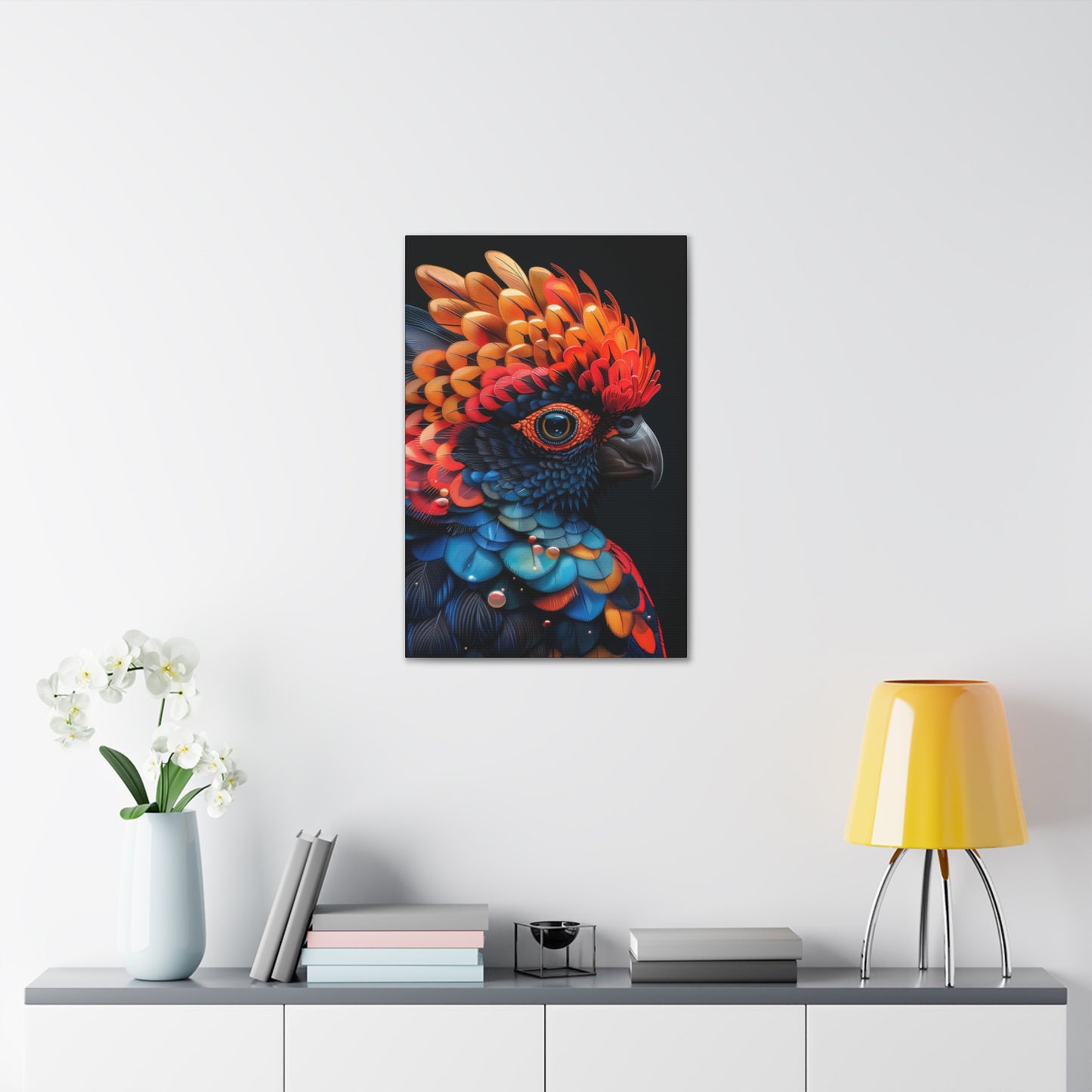 Beautiful Bird - Abstract Illustration Canvas Gallery Wraps