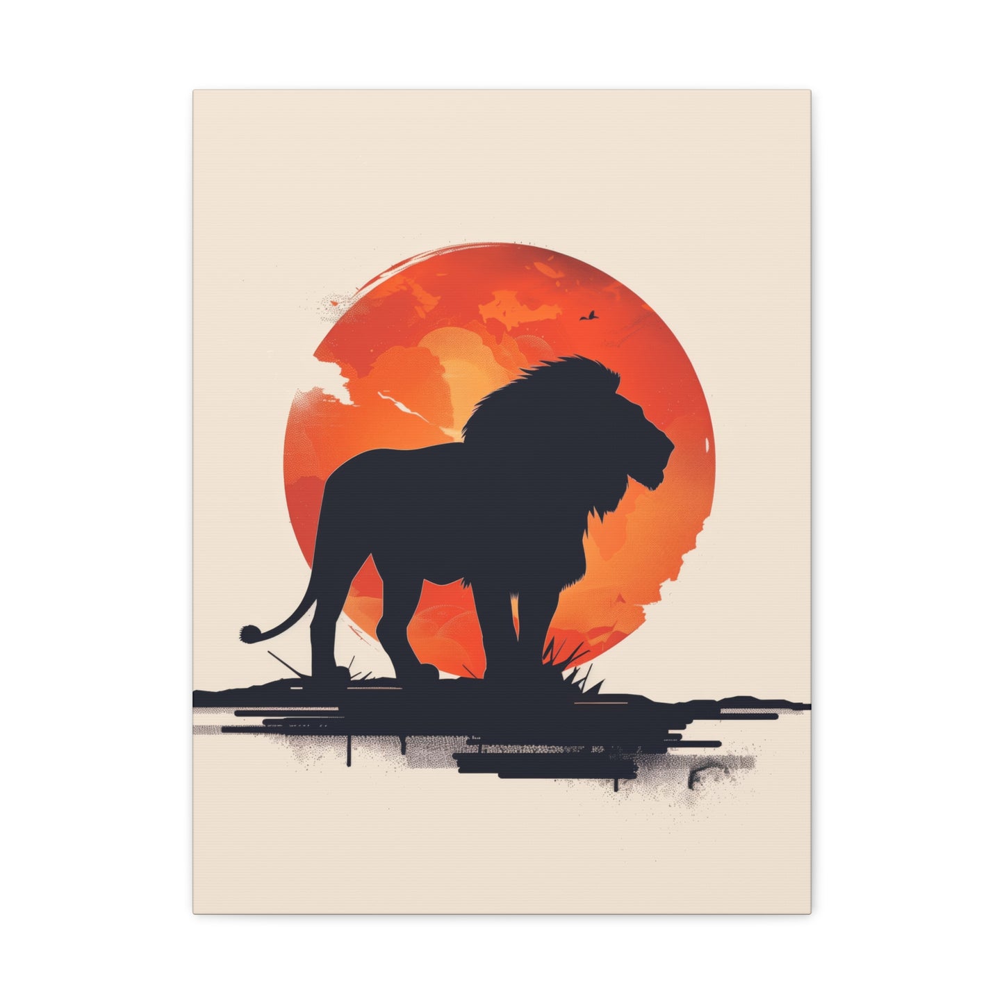 Lion Digital Illustration Canvas Gallery Wraps