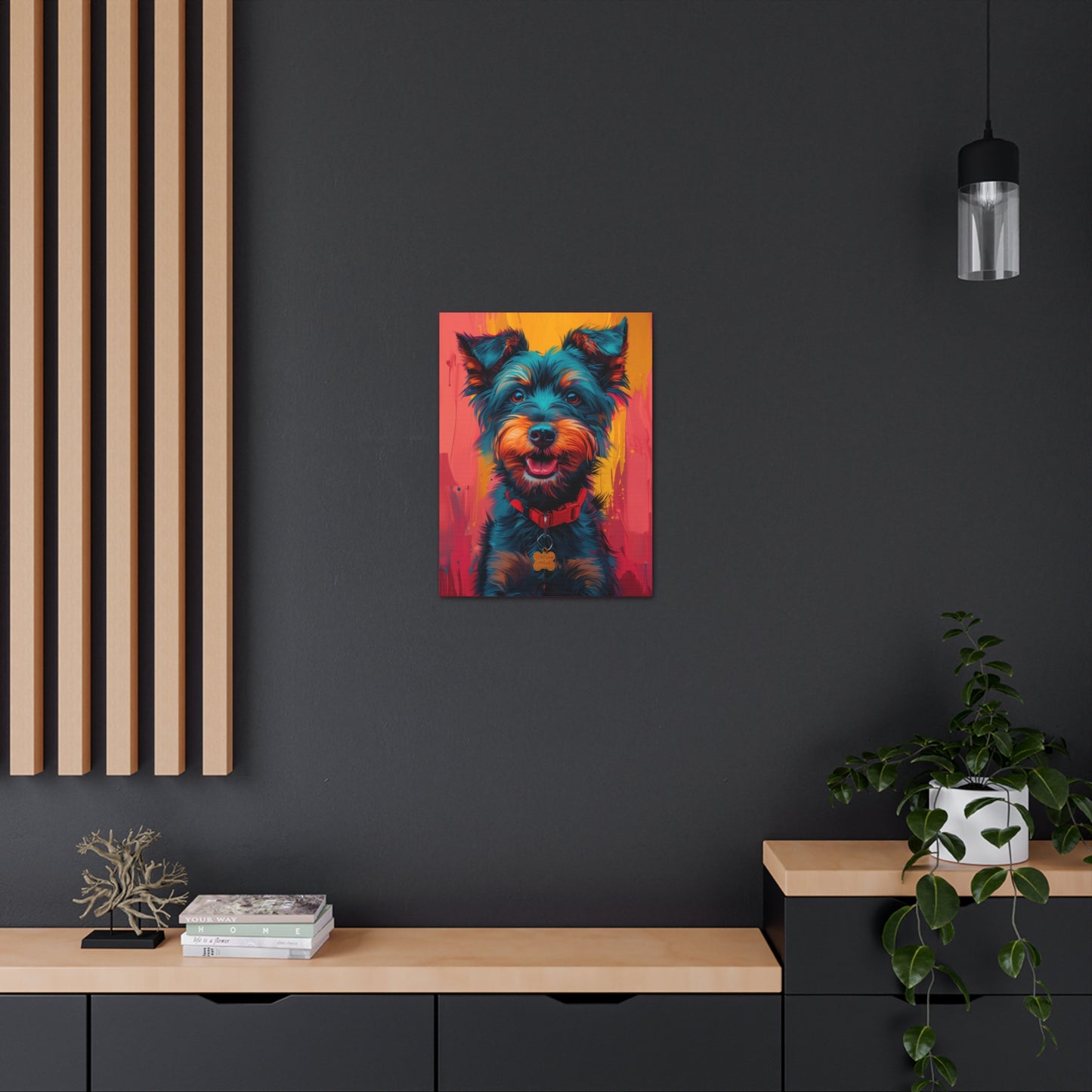 Terrier Dog - Abstract Illustration Canvas Gallery Wraps