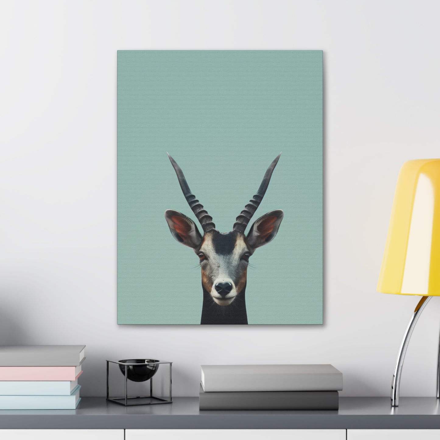 Antelope with Antlers Digital Illustration Canvas Gallery Wraps