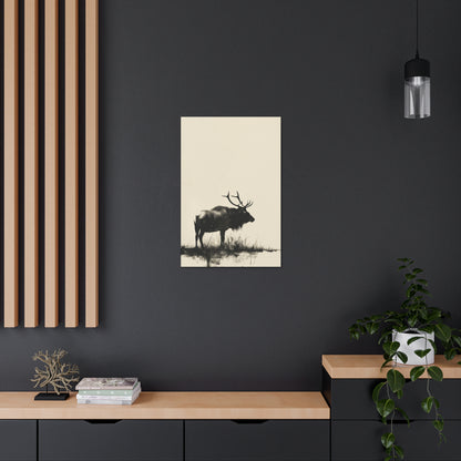 Moose Digital Illustration Canvas Gallery Wraps