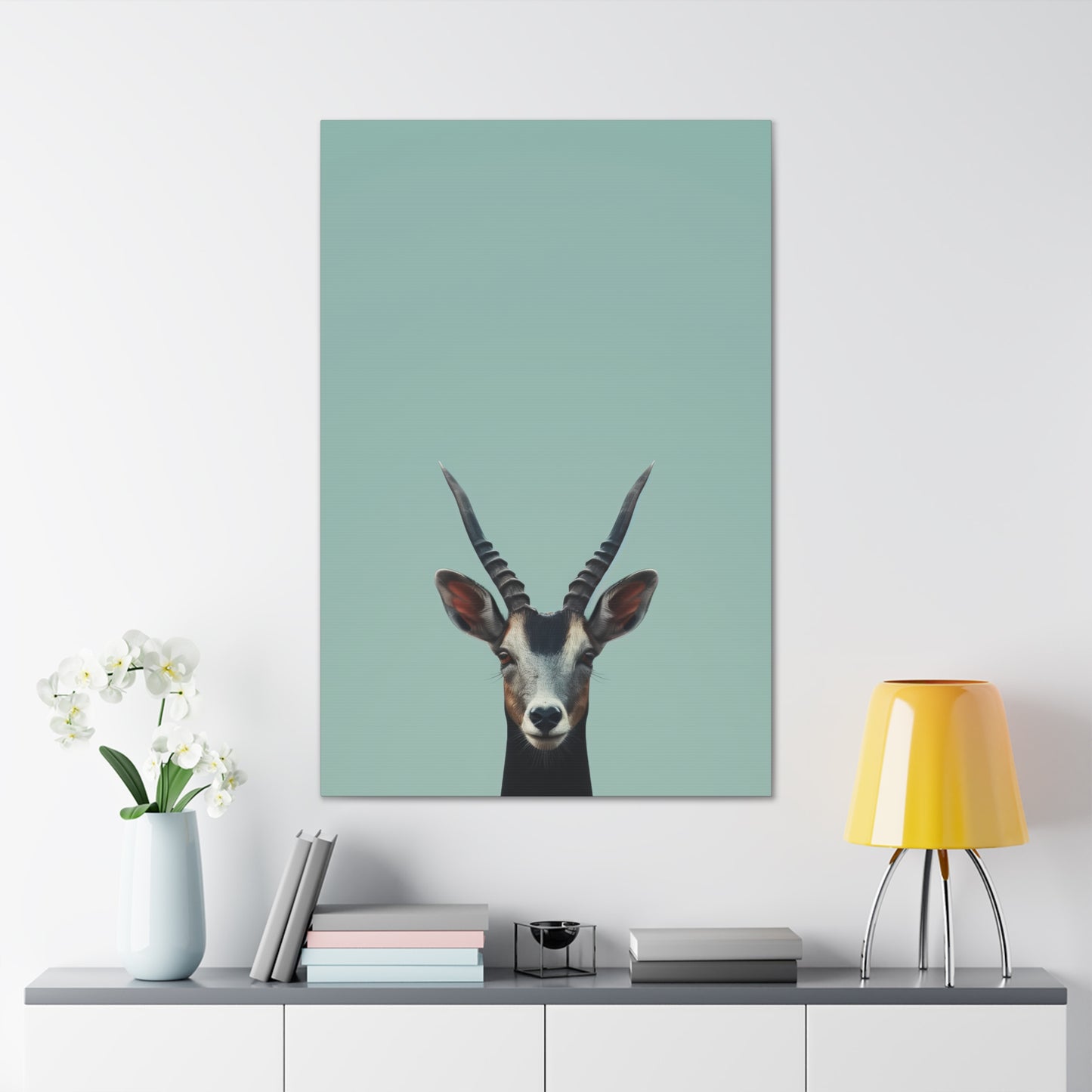 Antelope with Antlers Digital Illustration Canvas Gallery Wraps