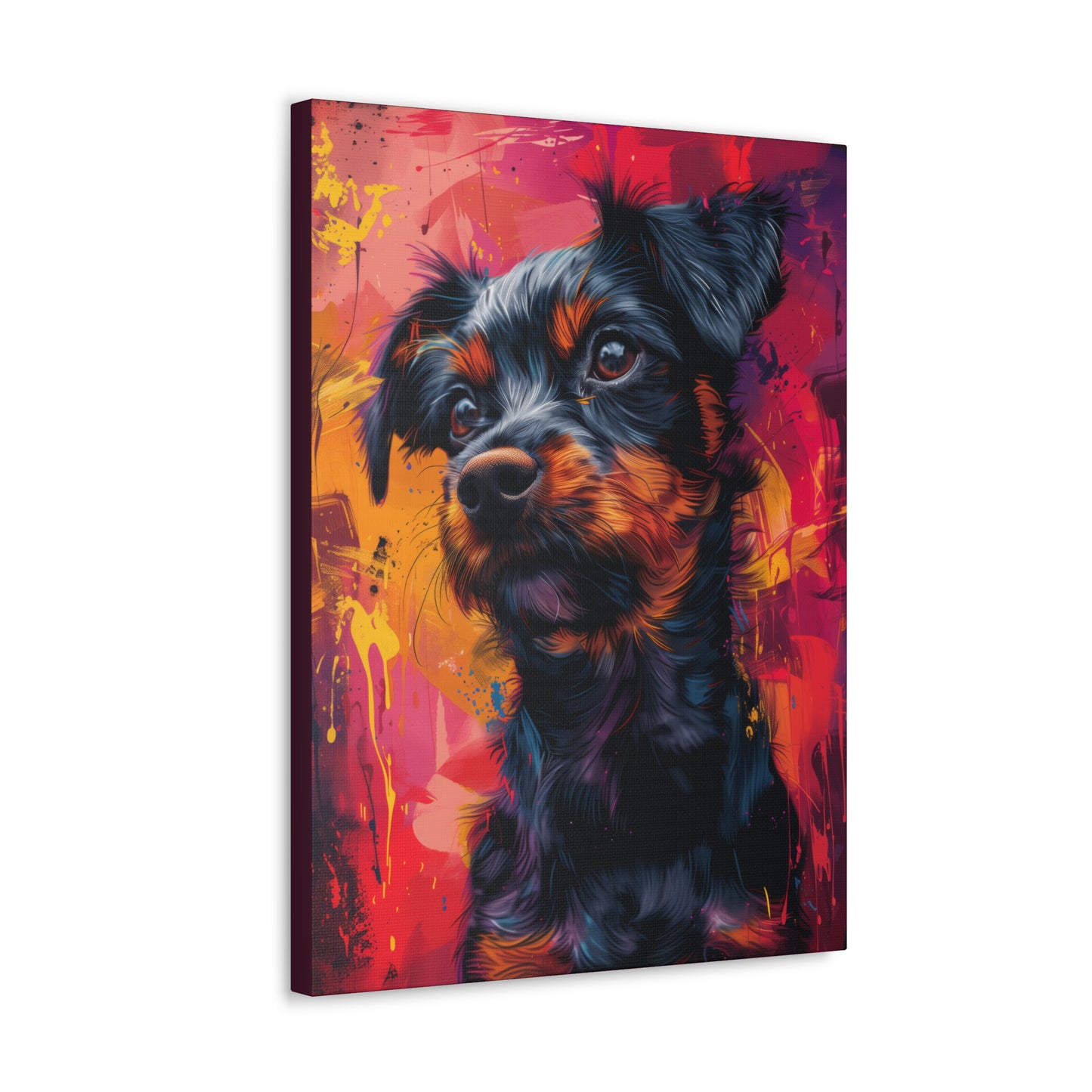 Terrier Dog - Illustration Canvas Gallery Wraps