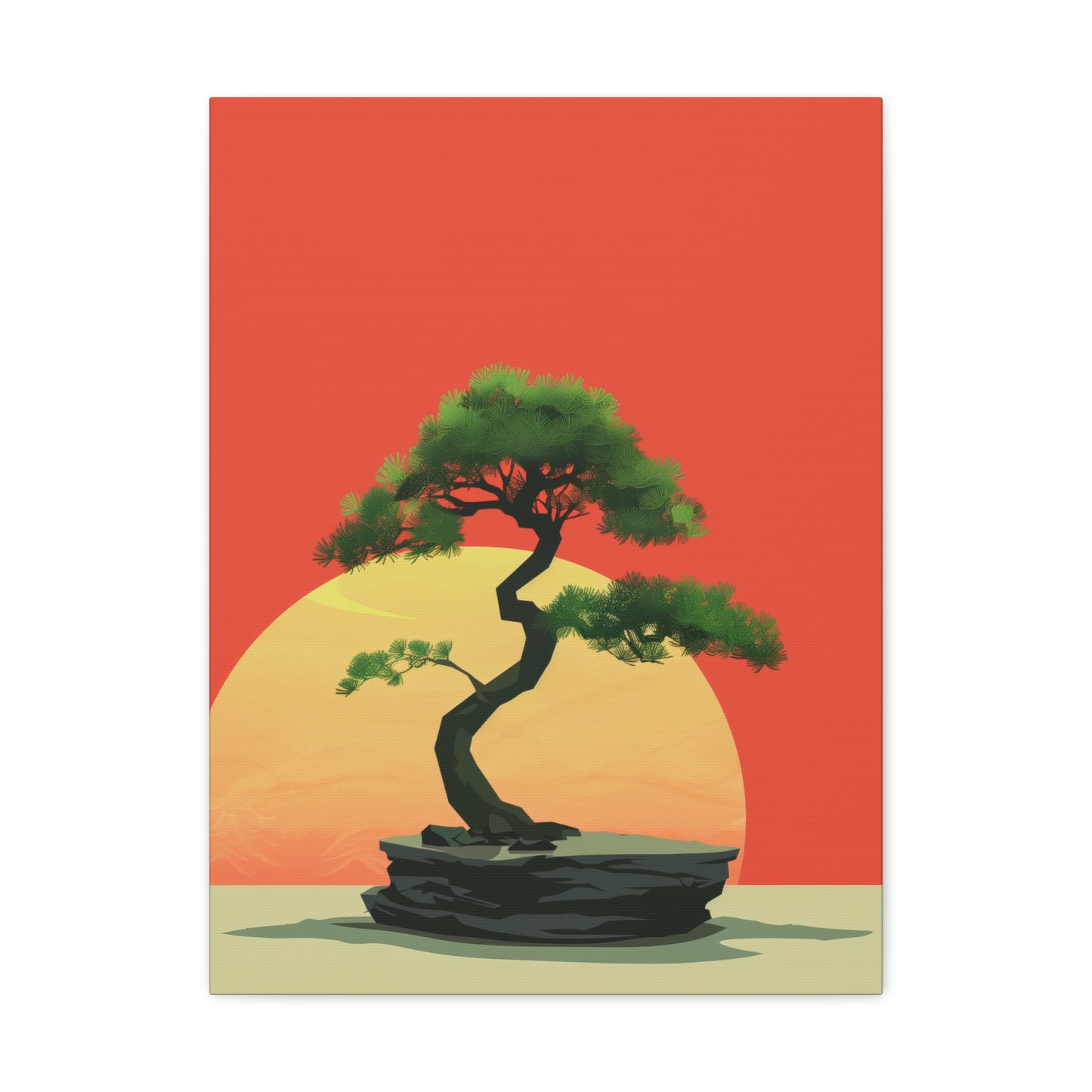 Bonsai Tree - Illustration Canvas Gallery Wraps