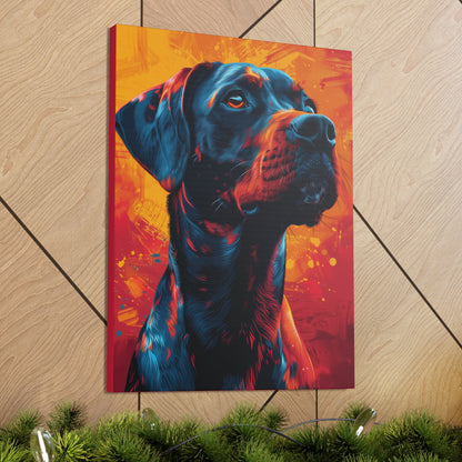 Rottweiler Dog - Abstract Illustration Canvas Gallery Wraps