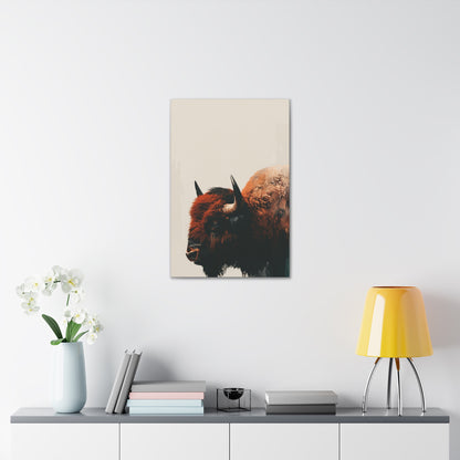 Bison - Illustration Canvas Gallery Wraps