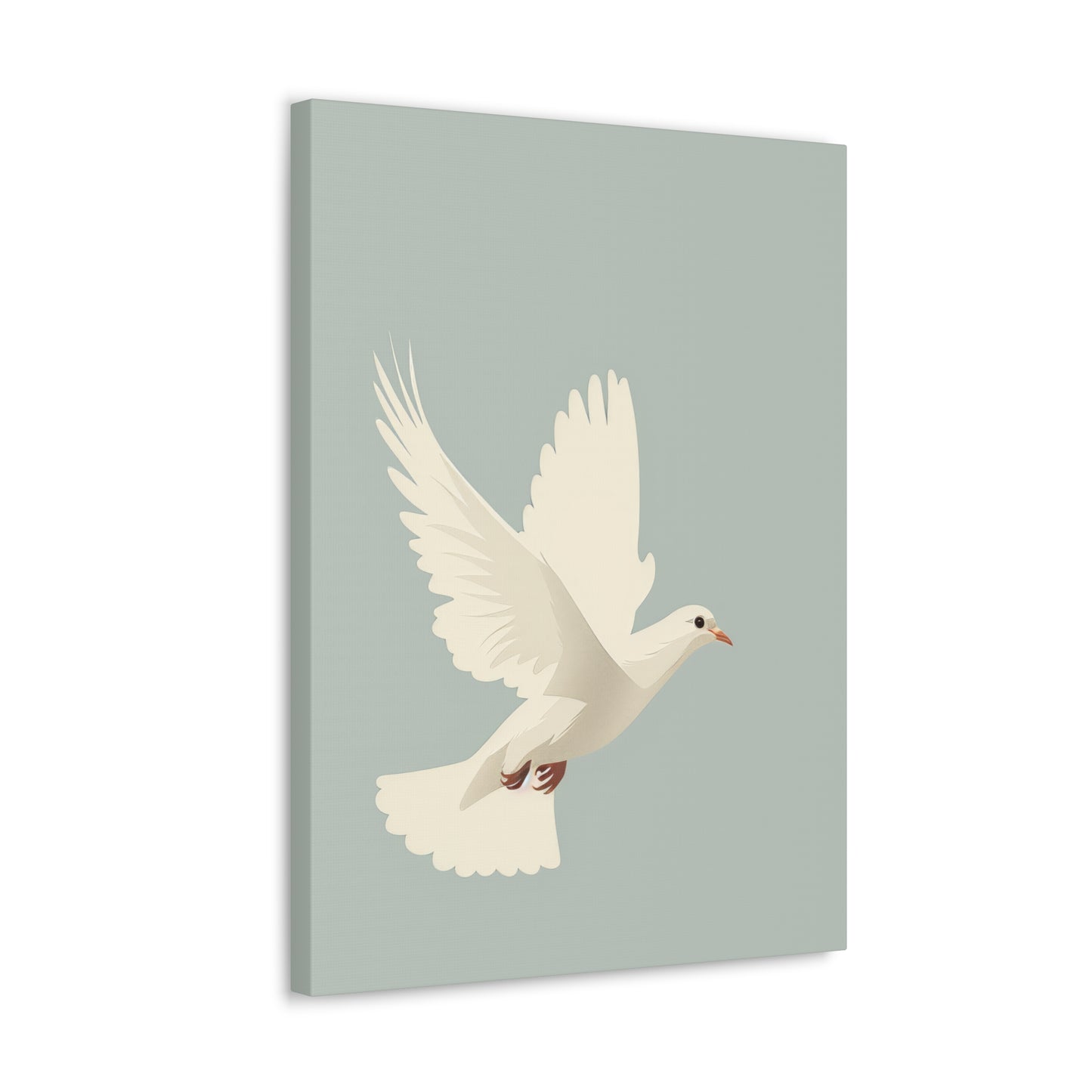 White Dove Digital Illustration Canvas Gallery Wraps